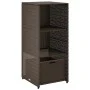 Brown PE rattan garden storage cabinet 50x55x115 cm by , Outdoor storage boxes - Ref: Foro24-365548, Price: 113,74 €, Discoun...