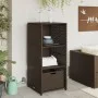 Brown PE rattan garden storage cabinet 50x55x115 cm by , Outdoor storage boxes - Ref: Foro24-365548, Price: 113,74 €, Discoun...
