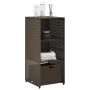 Brown PE rattan garden storage cabinet 50x55x115 cm by , Outdoor storage boxes - Ref: Foro24-365548, Price: 113,74 €, Discoun...
