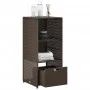 Brown PE rattan garden storage cabinet 50x55x115 cm by , Outdoor storage boxes - Ref: Foro24-365548, Price: 113,74 €, Discoun...