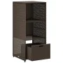 Brown PE rattan garden storage cabinet 50x55x115 cm by , Outdoor storage boxes - Ref: Foro24-365548, Price: 113,74 €, Discoun...