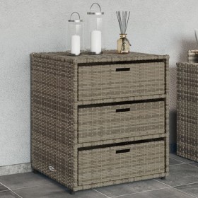 Gray PE rattan garden storage cabinet 55x59x69 cm by , Outdoor storage boxes - Ref: Foro24-365557, Price: 134,06 €, Discount: %