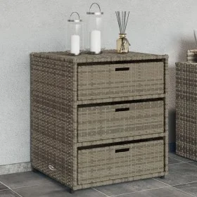 Gray PE rattan garden storage cabinet 55x59x69 cm by , Outdoor storage boxes - Ref: Foro24-365557, Price: 142,76 €, Discount: %