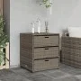 Armario de almacenaje de jardín ratán PE gris 55x59x69 cm de , Cajas de almacenaje para exteriores - Ref: Foro24-365557, Prec...