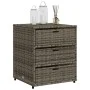 Armario de almacenaje de jardín ratán PE gris 55x59x69 cm de , Cajas de almacenaje para exteriores - Ref: Foro24-365557, Prec...