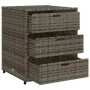 Armario de almacenaje de jardín ratán PE gris 55x59x69 cm de , Cajas de almacenaje para exteriores - Ref: Foro24-365557, Prec...