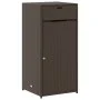 Brauner Gartenschrank aus PE-Rattan, 55 x 55 x 111 cm von , Aufbewahrungsboxen für den Außenbereich - Ref: Foro24-365560, Pre...