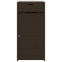 Brauner Gartenschrank aus PE-Rattan, 55 x 55 x 111 cm von , Aufbewahrungsboxen für den Außenbereich - Ref: Foro24-365560, Pre...