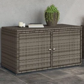 Gray PE rattan garden storage cabinet 110x55x60.5 cm by , Outdoor storage boxes - Ref: Foro24-365569, Price: 145,15 €, Discou...