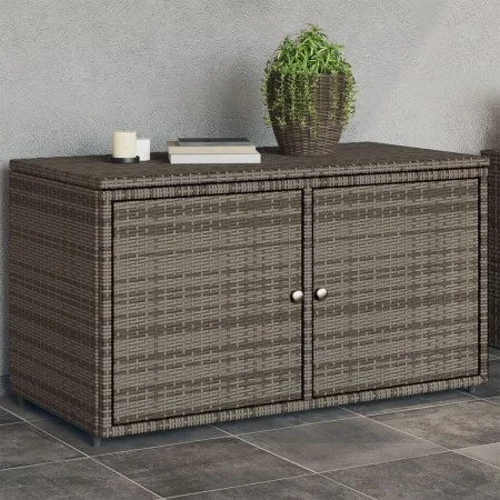 Gray PE rattan garden storage cabinet 110x55x60.5 cm by , Outdoor storage boxes - Ref: Foro24-365569, Price: 144,09 €, Discou...