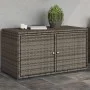 Gray PE rattan garden storage cabinet 110x55x60.5 cm by , Outdoor storage boxes - Ref: Foro24-365569, Price: 144,09 €, Discou...