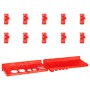 Kit de cajas de almacenaje 29 pzas paneles de pared rojo/negro