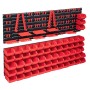 Aufbewahrungsbox-Set, 141 Stück, rot/schwarze Wandpaneele von , Werkzeugschränke - Ref: Foro24-150814, Preis: 87,41 €, Rabatt: %