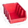 Storage box kit 141 pcs red/black wall panels by , Tool cabinets - Ref: Foro24-150814, Price: 87,41 €, Discount: %