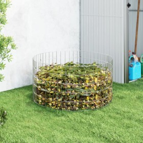 Compostador de jardín acero galvanizado Ø100x50 cm