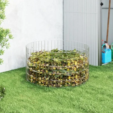 Galvanized steel garden composter Ø100x50 cm by , Composters - Ref: Foro24-3115943, Price: 47,55 €, Discount: %