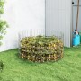 Compostador de jardín acero galvanizado Ø100x50 cm