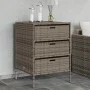 Gartenschrank aus grauem PE-Rattan, 55 x 59 x 80 cm von , Aufbewahrungsboxen für den Außenbereich - Ref: Foro24-365553, Preis...