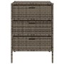 Gartenschrank aus grauem PE-Rattan, 55 x 59 x 80 cm von , Aufbewahrungsboxen für den Außenbereich - Ref: Foro24-365553, Preis...