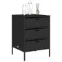 Schwarzer Gartenschrank aus PE-Rattan, 55 x 59 x 80 cm von , Aufbewahrungsboxen für den Außenbereich - Ref: Foro24-365551, Pr...