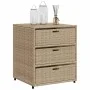 Beigefarbener Gartenschrank aus PE-Rattan, 55 x 59 x 69 cm von , Aufbewahrungsboxen für den Außenbereich - Ref: Foro24-365558...