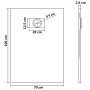 Duschwanne aus weißem SMC 100x70 cm von vidaXL, Duschwannen - Ref: Foro24-144771, Preis: 150,91 €, Rabatt: %