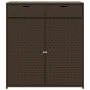 Brauner Gartenschrank aus PE-Rattan, 105 x 55 x 113 cm von , Aufbewahrungsboxen für den Außenbereich - Ref: Foro24-365564, Pr...