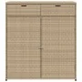 Beigefarbener Gartenschrank aus PE-Rattan, 105 x 55 x 113 cm von , Aufbewahrungsboxen für den Außenbereich - Ref: Foro24-3655...