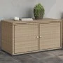 Beige PE rattan garden storage cabinet 110x55x60.5 cm by , Outdoor storage boxes - Ref: Foro24-365570, Price: 146,42 €, Disco...