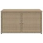 Beige PE rattan garden storage cabinet 110x55x60.5 cm by , Outdoor storage boxes - Ref: Foro24-365570, Price: 146,42 €, Disco...