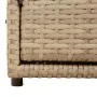 Beige PE rattan garden storage cabinet 110x55x60.5 cm by , Outdoor storage boxes - Ref: Foro24-365570, Price: 146,42 €, Disco...