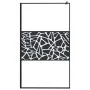 Frosted glass shower screen with black stone design 115x195 cm by , Shower walls and screens - Ref: Foro24-151883, Price: 176...