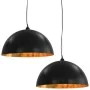 Lámparas de techo 2 uds semiesféricas negro y dorado 50 cm E27 de vidaXL, Lámparas - Ref: Foro24-50877, Precio: 160,75 €, Des...