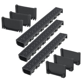 Plastic drainage channels 3 m by , Drains - Ref: Foro24-275501, Price: 76,00 €, Discount: %