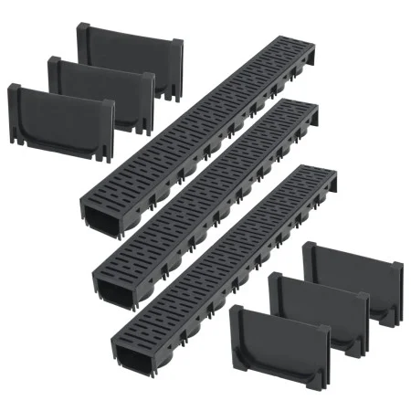 Plastic drainage channels 3 m by , Drains - Ref: Foro24-275501, Price: 79,27 €, Discount: %