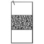 Frosted glass shower screen with black stone design 100x195 cm by , Shower walls and screens - Ref: Foro24-151882, Price: 184...