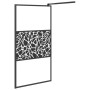 Frosted glass shower screen with black stone design 100x195 cm by , Shower walls and screens - Ref: Foro24-151882, Price: 184...