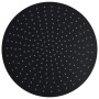 Cabezal de ducha efecto lluvia acero inox redondo negro 40 cm