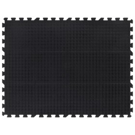 Baldosa de suelo de goma negro 12 mm 90x120 cm