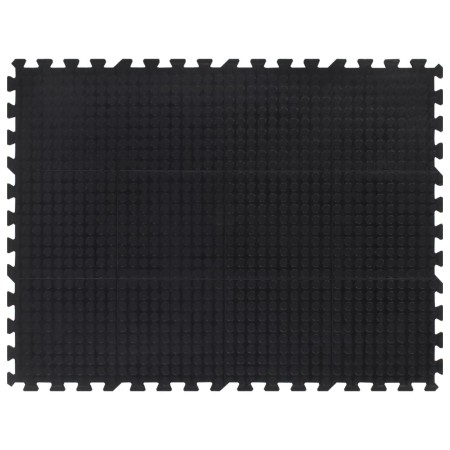 Schwarze Gummibodenfliese 12 mm 90x120 cm von , Matten für Fitnessgeräte - Ref: Foro24-155672, Preis: 56,41 €, Rabatt: %