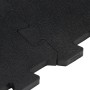 Baldosa de suelo de goma negro 12 mm 100x100 cm