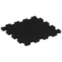 Baldosas de suelo de goma 16 unidades negro 16 mm 30x30 cm
