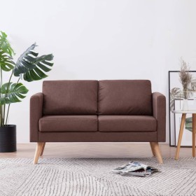 2 seater brown fabric sofa by vidaXL, Sofas - Ref: Foro24-281353, Price: 248,87 €, Discount: %