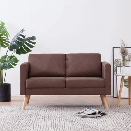 2 seater brown fabric sofa by vidaXL, Sofas - Ref: Foro24-281353, Price: 243,42 €, Discount: %