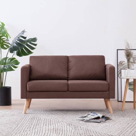Sofá de 2 plazas de tela marrón | Foro24.es | Tu tienda online para hogar, jardín y más Foro24.es