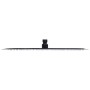 Cabezal de ducha efecto lluvia acero inox redondo negro 40 cm