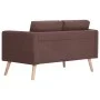 2 seater brown fabric sofa by vidaXL, Sofas - Ref: Foro24-281353, Price: 243,42 €, Discount: %