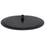 Cabezal de ducha efecto lluvia acero inox redondo negro 40 cm