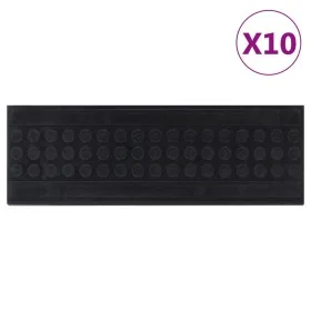 Rubber stair mats 10 pcs rubber 25x75 cm by , Stair mats - Ref: Foro24-155637, Price: 51,95 €, Discount: %