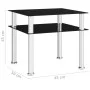 Mesa auxiliar vidrio templado negra 45x50x45 cm de vidaXL, Mesas auxiliares - Ref: Foro24-249530, Precio: 48,24 €, Descuento: %
